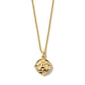 14K Gold Over Brass Initial "A" 19" Pendant Necklace